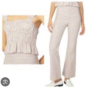 Gingham pant and top set